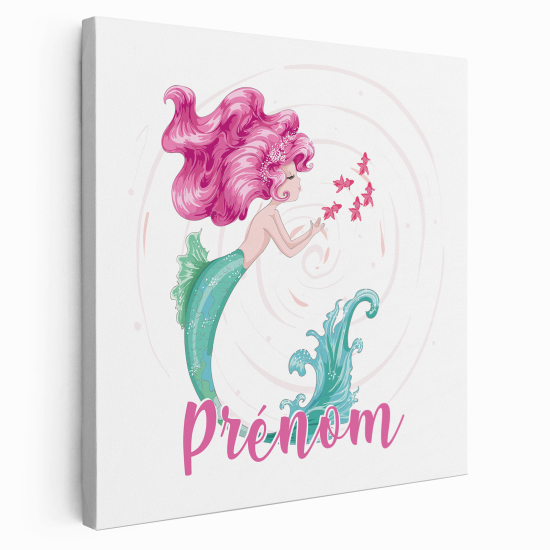 Lienzo personalizado para niños - Infantil - Sirena Océano