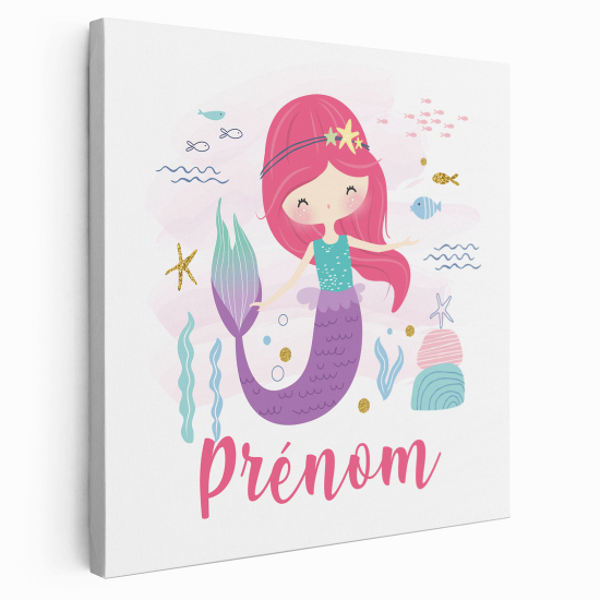 Lienzo personalizado para niños - Infantil - Sirena océano