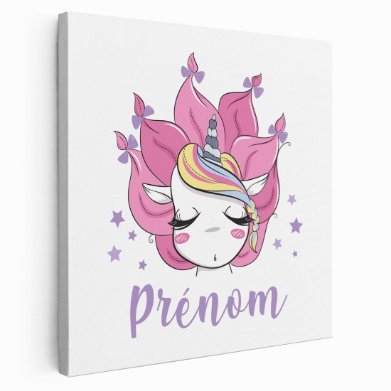 Lienzo personalizado para niños - Infantil - Unicornio estrellas