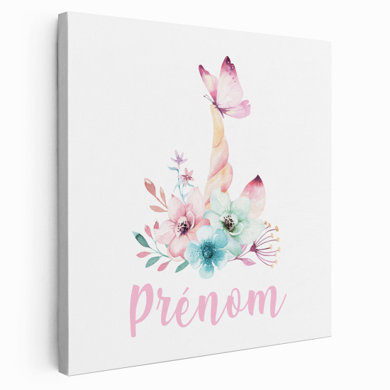 Lienzo personalizado para niños - Infantil - Unicornio Mariposa