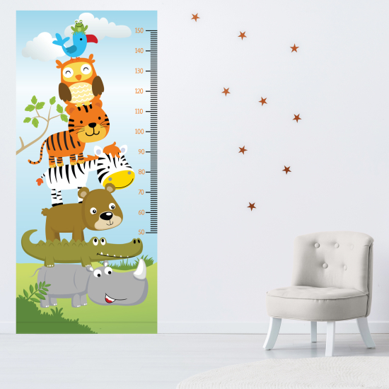 Medidor infantil Vinilo Adhesivo - Animales