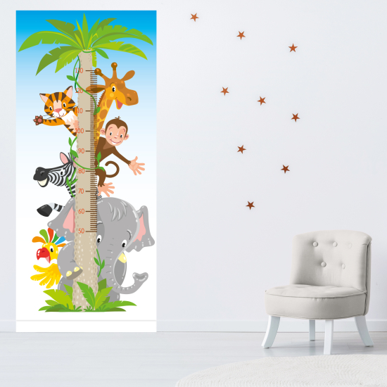 Medidor infantil Vinilo Adhesivo - Animales de la jungla
