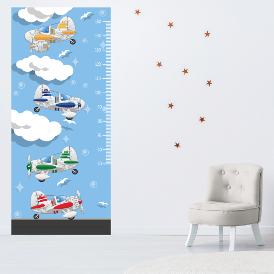 Medidor infantil Vinilo Adhesivo - Aviones