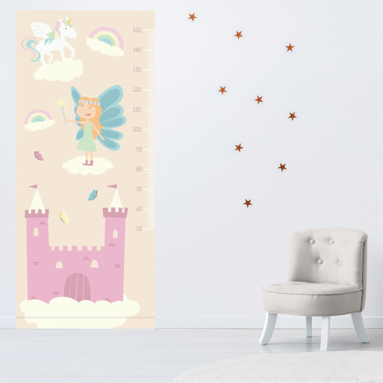 Medidor infantil Vinilo Adhesivo - Castillo hada