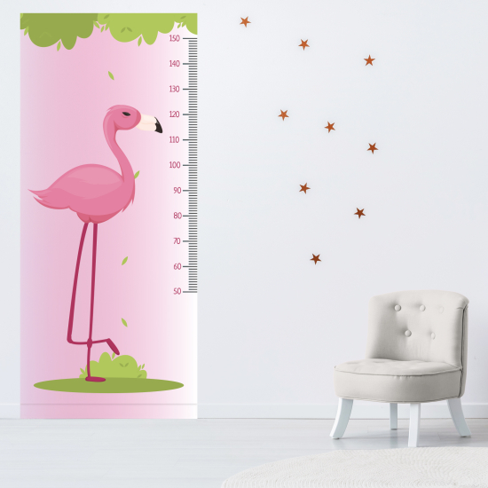 Medidor infantil Vinilo Adhesivo - Flamenco rosa