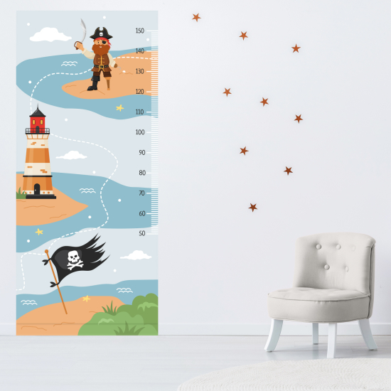 Medidor infantil Vinilo Adhesivo - Pirata