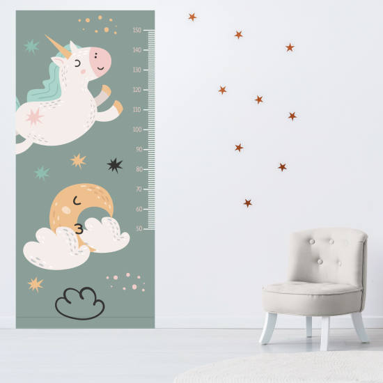 Medidor infantil Vinilo Adhesivo - Unicornios