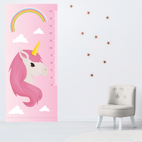Medidor infantil Vinilo Adhesivo - Unicornios arcoíris