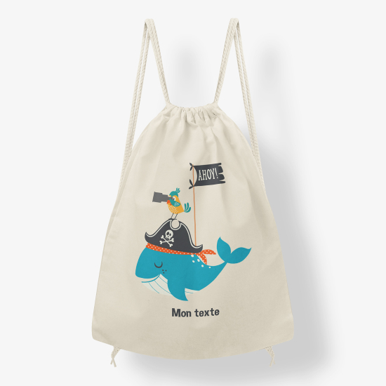 Mochila personalizada - Ballena pirata