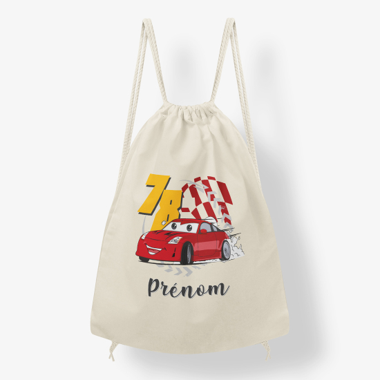 Mochila personalizada - Coche de carreras