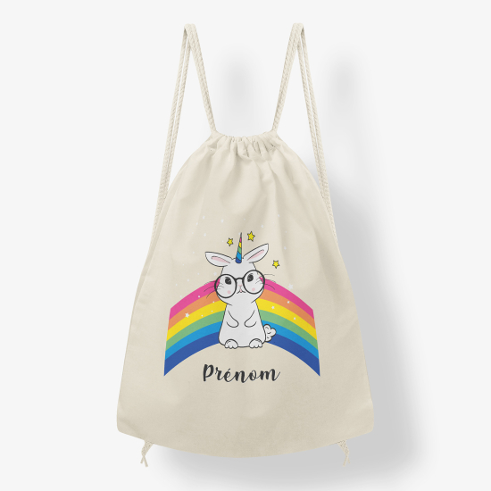 Mochila personalizada - Conejo unicornio