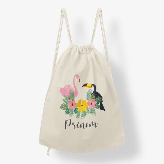 Mochila personalizada - Flamenco rosa tucán