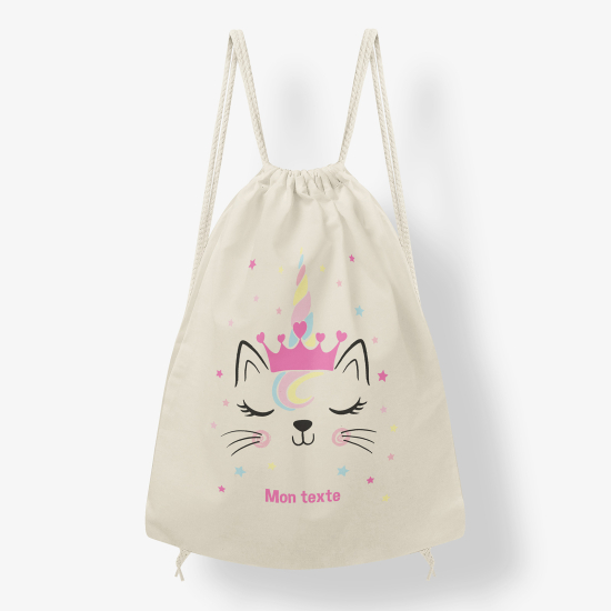 Mochila personalizada - Gato unicornio