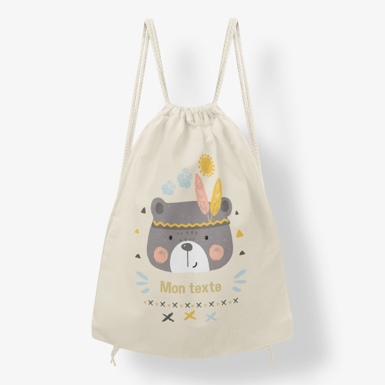 Mochila personalizada - Osito indio