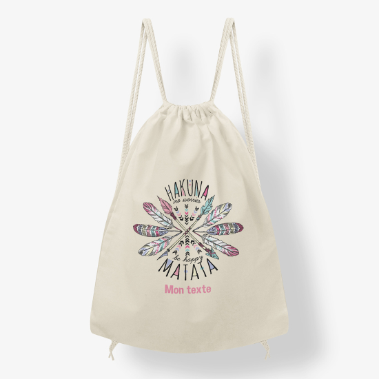 Mochila personalizada - Plumas indias