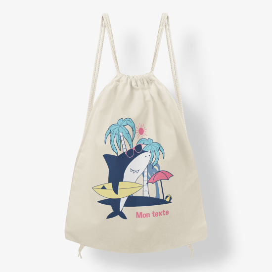 Mochila personalizada - Tiburón surfista