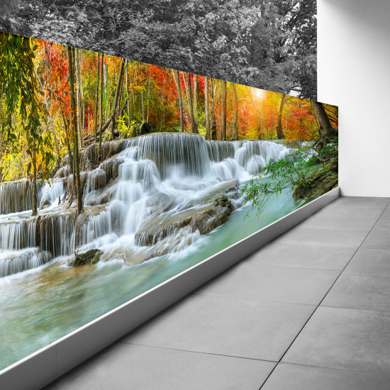 Pantalla de privacidad para balcón - 100x250 cm - Cascadas