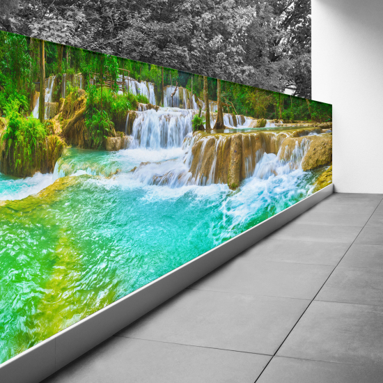Pantalla de privacidad para balcón - 100x350 cm - Cascadas