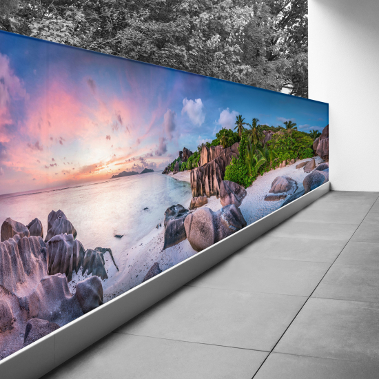 Pantalla de privacidad para balcón - 110x385 cm - Puesta de sol