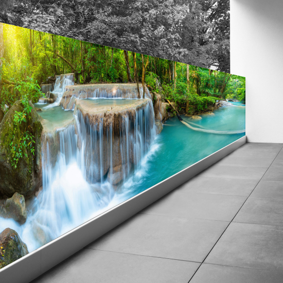 Pantalla de privacidad para balcón - 110x412 cm - Cascadas