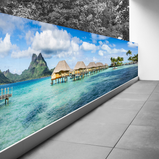 Pantalla de privacidad para balcón - 110x467 cm - Maldivas