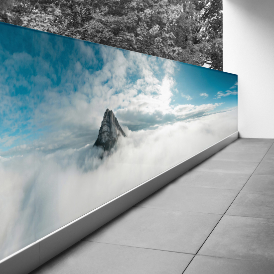 Pantalla de privacidad para balcón - 130x455 cm - Nubes