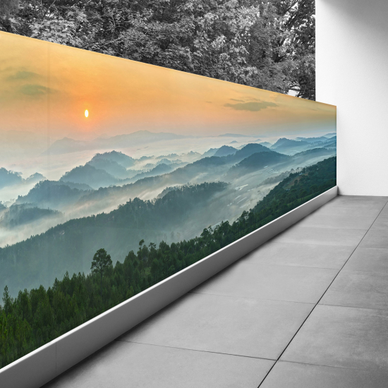 Pantalla de privacidad para balcón - 90x315 cm - Montañas