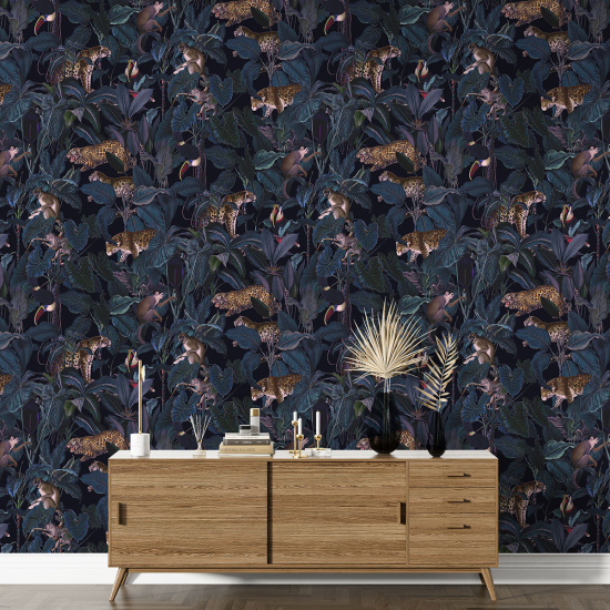 Papel pintado con motivos XL - Animales de la Selva