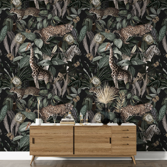 Papel pintado con motivos XL - Animales de la Selva