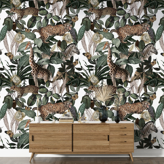 Papel pintado con motivos XL - Animales de la Selva