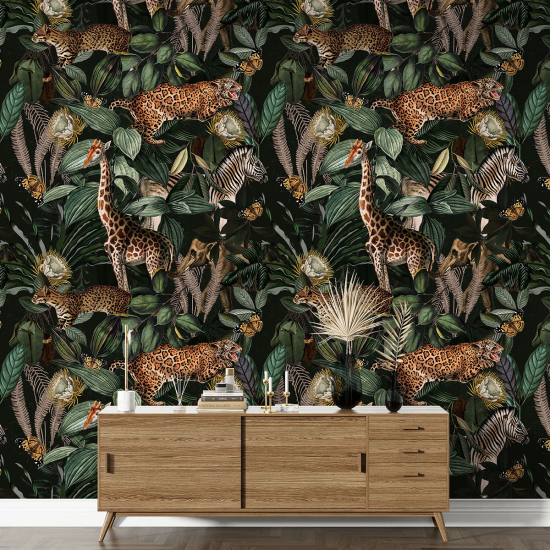 Papel pintado con motivos XL - Animales de la Selva