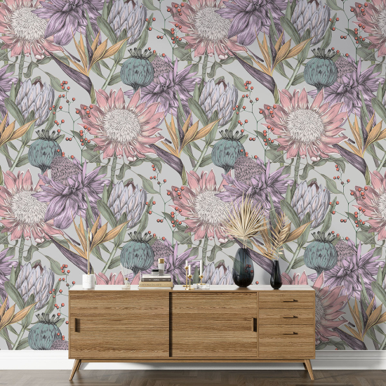 Papel pintado con motivos XL - Motivo floral