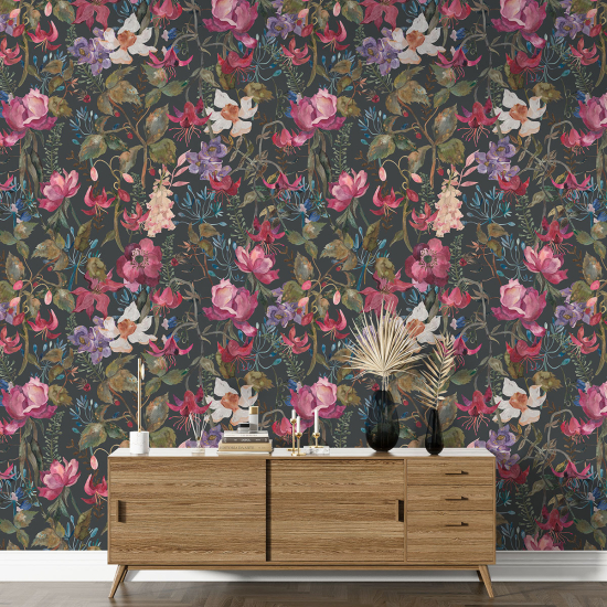 Papel pintado con motivos XL - Motivo floral