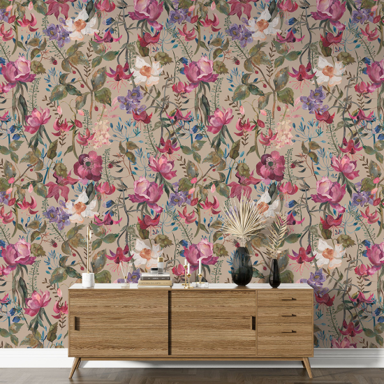 Papel pintado con motivos XL - Motivo floral