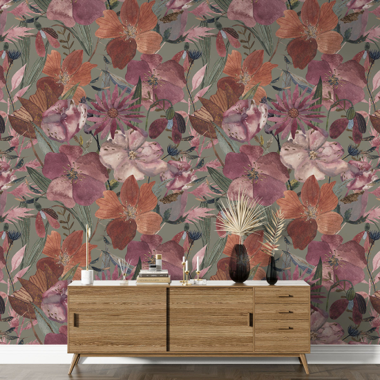 Papel pintado con motivos XL - Motivo floral