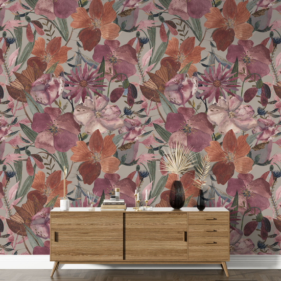 Papel pintado con motivos XL - Motivo floral