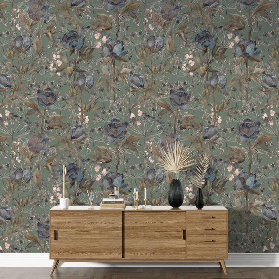 Papel pintado con motivos XL - Motivo floral