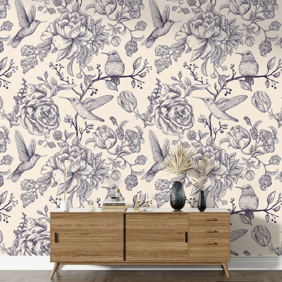 Papel pintado con motivos XL - Motivo floral