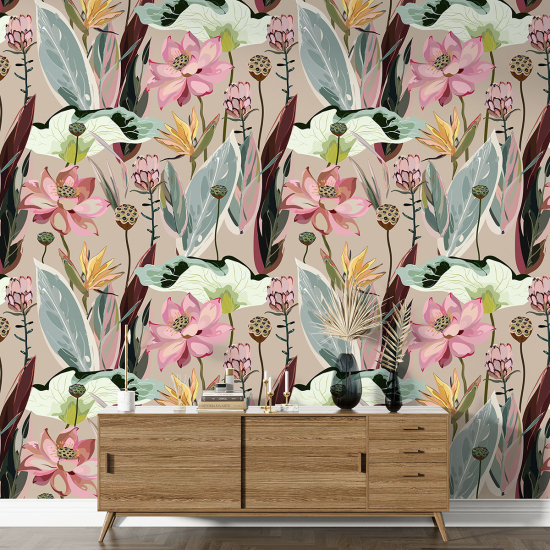 Papel pintado con motivos XL - Motivo floral