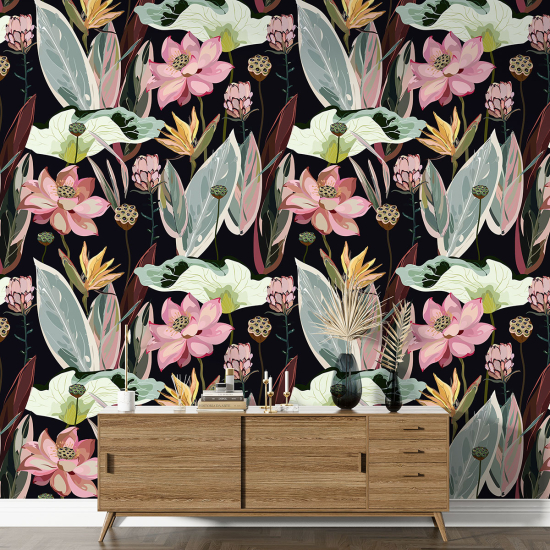 Papel pintado con motivos XL - Motivo floral