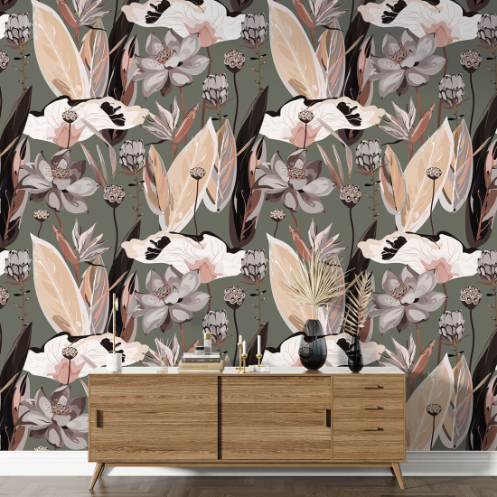 Papel pintado con motivos XL - Motivo floral