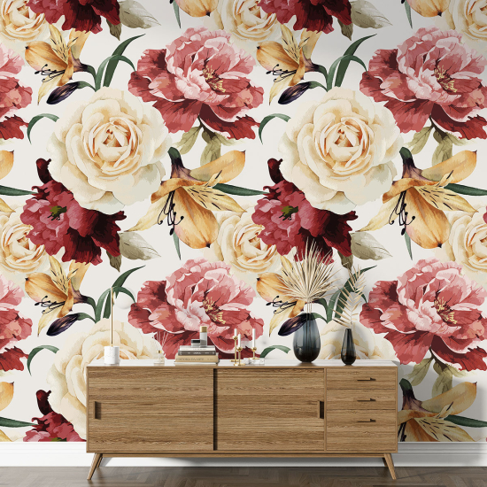 Papel pintado con motivos XL - Motivo floral