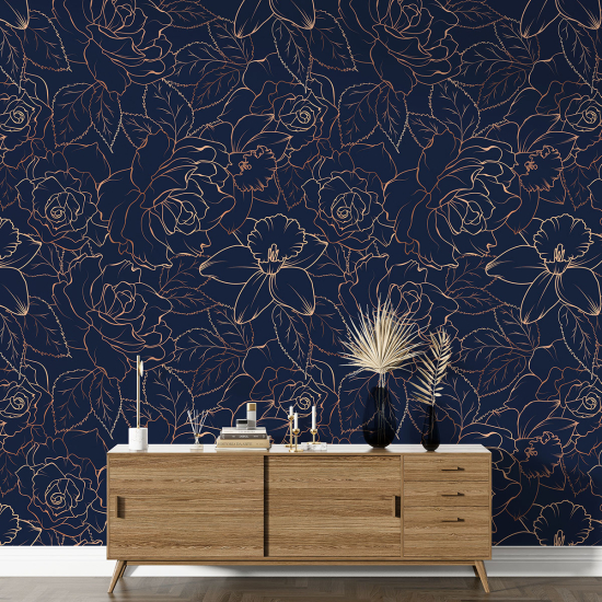 Papel pintado con motivos XL - Motivo floral