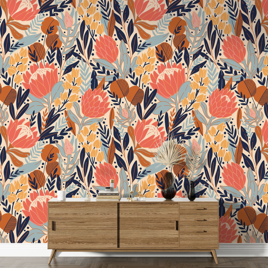 Papel pintado con motivos XL - Motivo floral