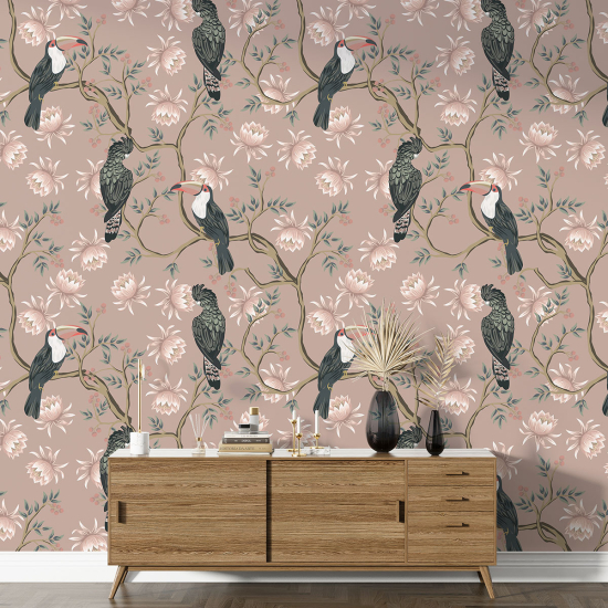 Papel pintado con motivos XL - Pájaros