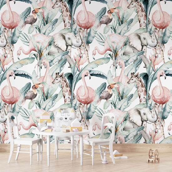Papel pintado con motivos XL para niños - infantil - Animales