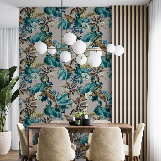 Papel pintado - Flamencos
