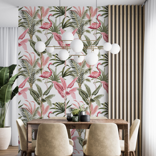 Papel pintado - Flamencos Rosados