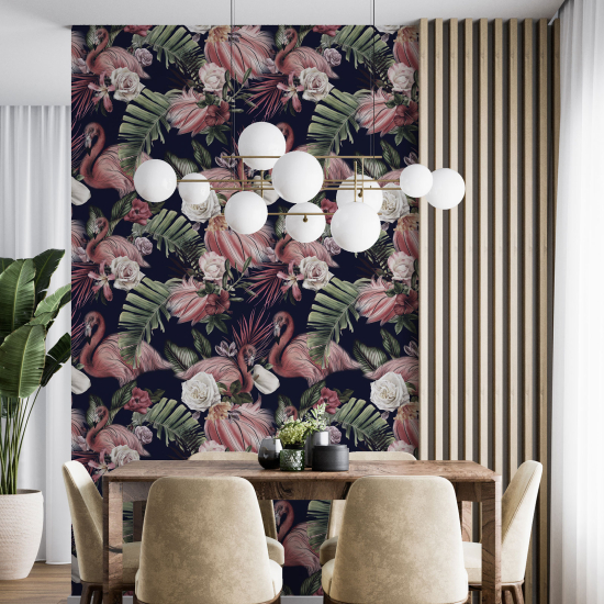 Papel pintado - Flamencos Rosados
