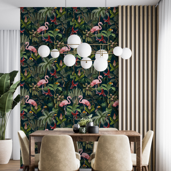 Papel pintado - Flamencos Rosados